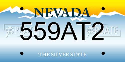 559AT2 Nevada License Plate