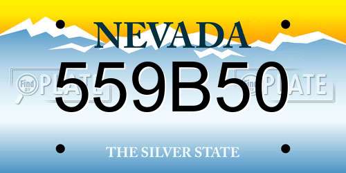 559B50 Nevada License Plate