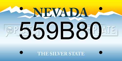 559B80 Nevada License Plate