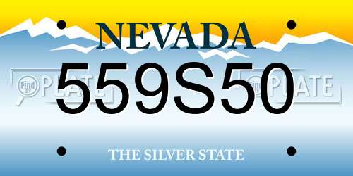 559S50 Nevada License Plate