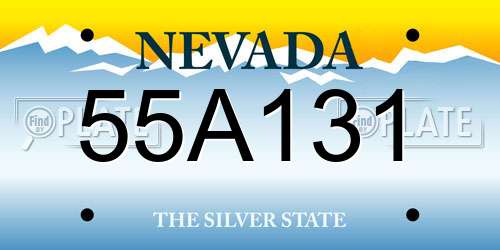 55A131 Nevada License Plate