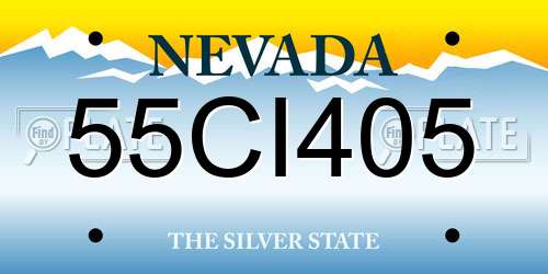 55CI405 Nevada License Plate