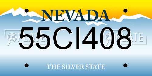 55CI408 Nevada License Plate