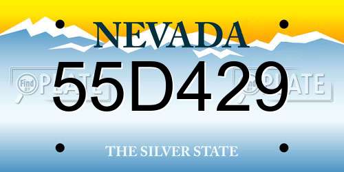 55D429 Nevada License Plate