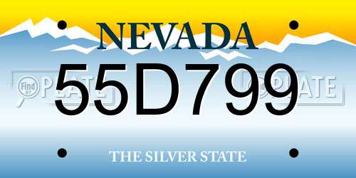 55D799 Nevada License Plate