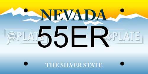 55ER Nevada License Plate