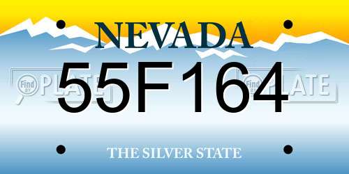 55F164 Nevada License Plate