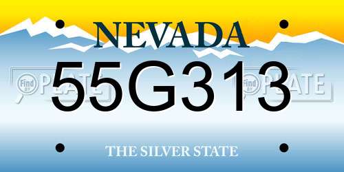 55G313 Nevada License Plate