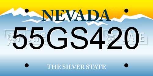 55GS420 Nevada License Plate