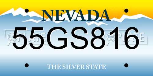 55GS816 Nevada License Plate