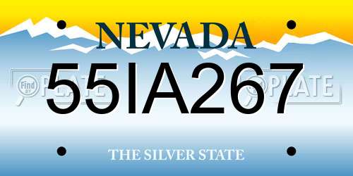 55IA267 Nevada License Plate