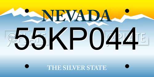 55KP044 Nevada License Plate