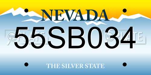 55SB034 Nevada License Plate