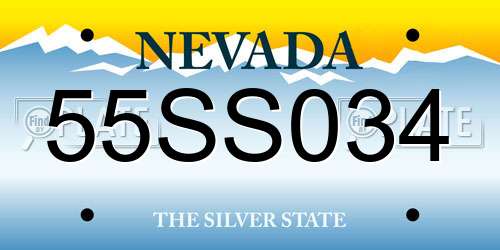 55SS034 Nevada License Plate