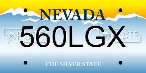 560LGX Nevada License Plate