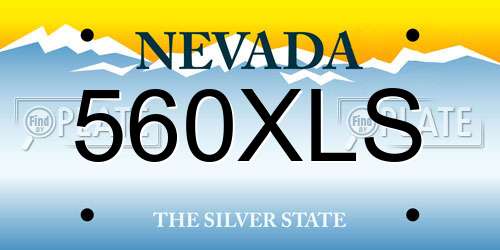 560XLS Nevada License Plate