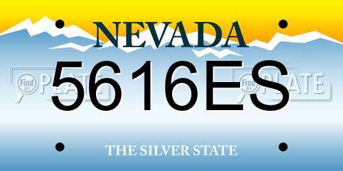 5616ES Nevada License Plate