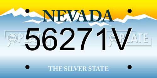 56271V Nevada License Plate