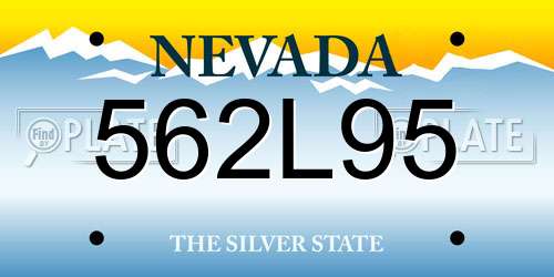 562L95 Nevada License Plate