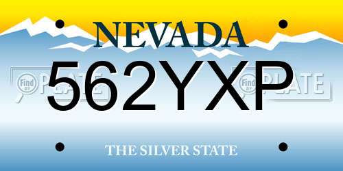 562YXP Nevada License Plate