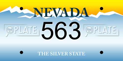 563 Nevada License Plate