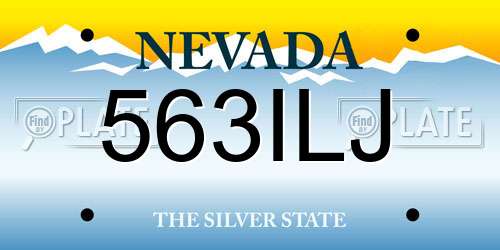 563ILJ Nevada License Plate