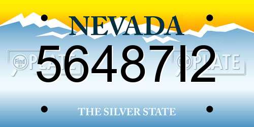 56487I2 Nevada License Plate