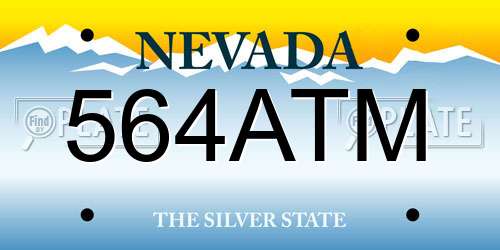 564ATM Nevada License Plate