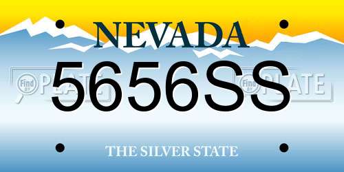 5656SS Nevada License Plate