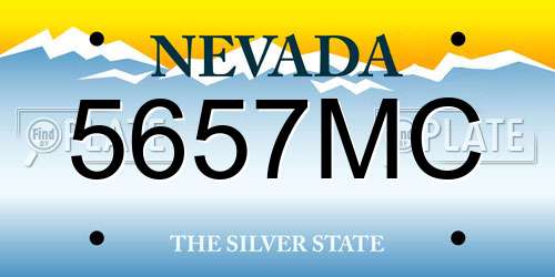 5657MC Nevada License Plate
