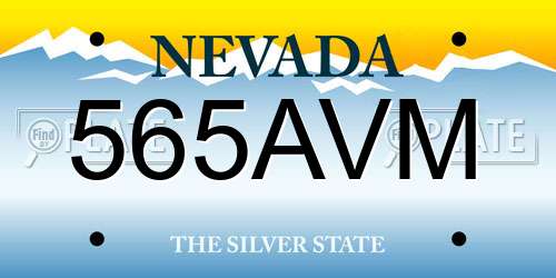 565AVM Nevada License Plate
