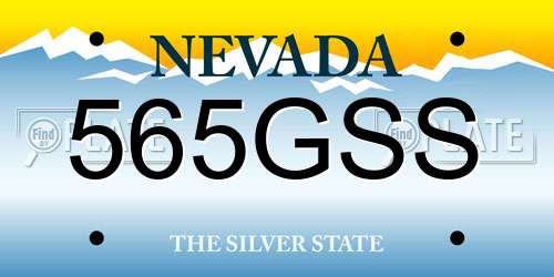 565GSS Nevada License Plate