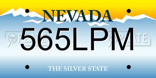 565LPM Nevada License Plate