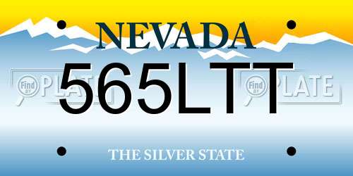 565LTT Nevada License Plate