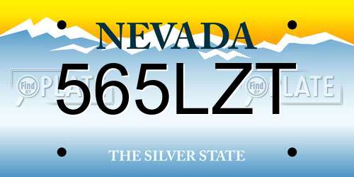 565LZT Nevada License Plate