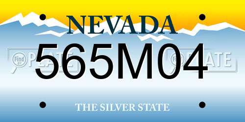 565M04 Nevada License Plate