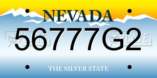 56777G2 Nevada License Plate