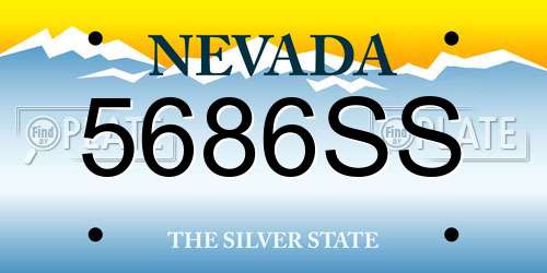 5686SS Nevada License Plate