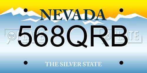 568QRB Nevada License Plate