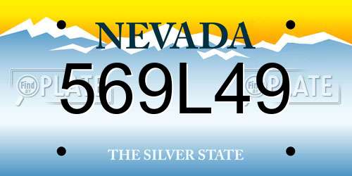 569L49 Nevada License Plate