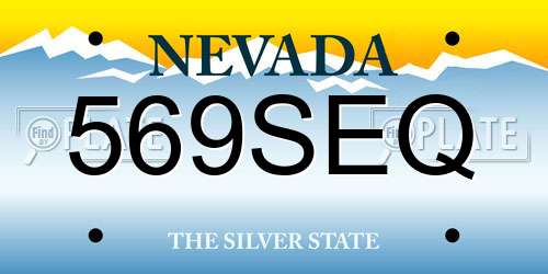 569SEQ Nevada License Plate