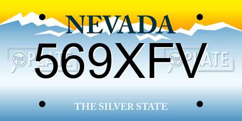 569XFV Nevada License Plate