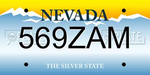 569ZAM Nevada License Plate