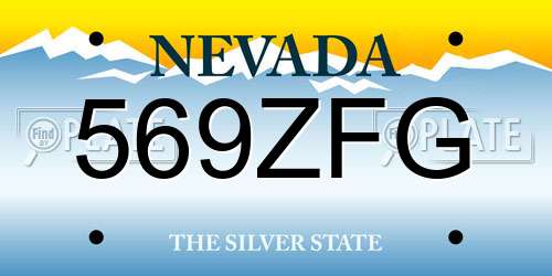 569ZFG Nevada License Plate