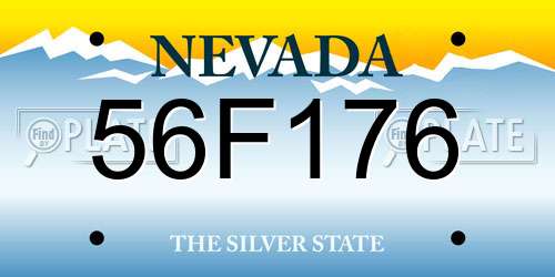 56F176 Nevada License Plate
