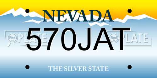 570JAT Nevada License Plate