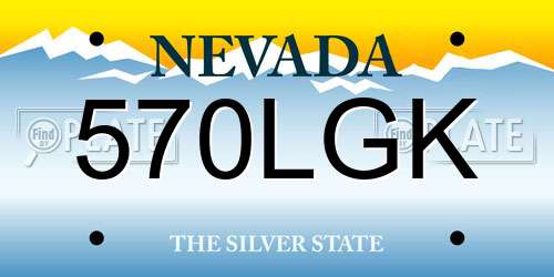 570LGK Nevada License Plate