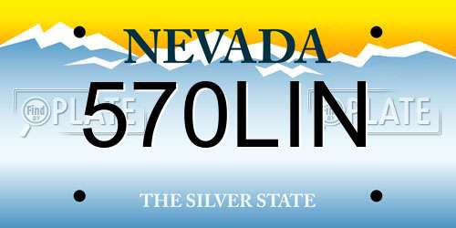 570LIN Nevada License Plate
