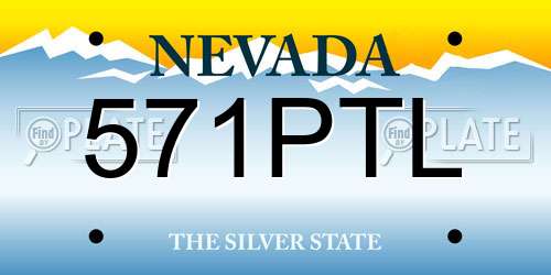 571PTL Nevada License Plate