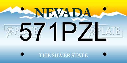 571PZL Nevada License Plate